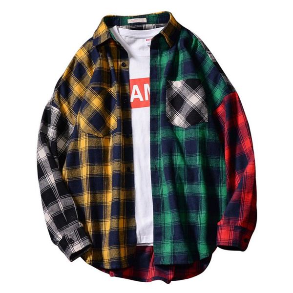 men's casual shirts long sleeve plaid shirt mix colours red cotton button loose hip-hop thin fashion fancy lapel coat, White;black
men's casual shirts long sleeve plaid shirt mix colours red cotton button loose hip-hop thin fashion fancy lapel coat, White;black