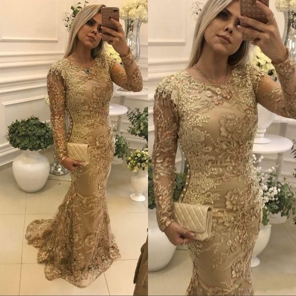 vintage gold lace beaded 2019 prom party dresses mermaid long sleeves vintage charming pageant formal evening gowns, Black
vintage gold lace beaded 2019 prom party dresses mermaid long sleeves vintage charming pageant formal evening gowns, Black