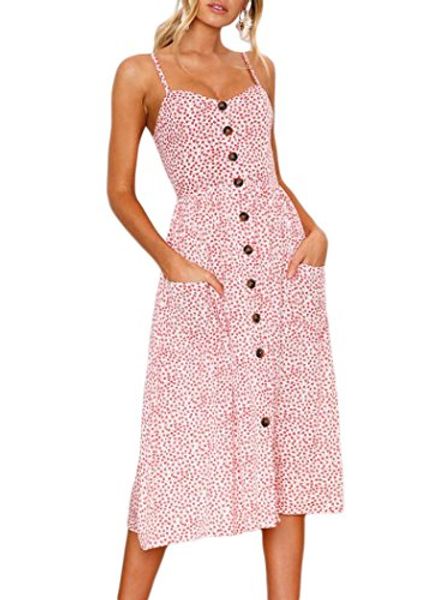 odosalii women's summer floral spaghetti strap button down midi dress with pockets, Black;gray
odosalii women's summer floral spaghetti strap button down midi dress with pockets, Black;gray