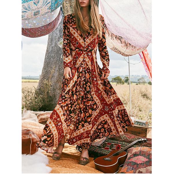 women plus size vintage bohemia dress long sleeve button v-neck long fork dress women vestido vestidos de fiesta robe, Black;gray
women plus size vintage bohemia dress long sleeve button v-neck long fork dress women vestido vestidos de fiesta robe, Black;gray