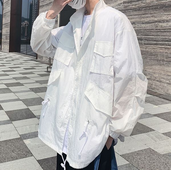 men's jackets 2021 spring and summer youth solid color loose thin tooling jacket fashion casual sun protection clothing m-5xl, Black;brown
men's jackets 2021 spring and summer youth solid color loose thin tooling jacket fashion casual sun protection clothing m-5xl, Black;brown