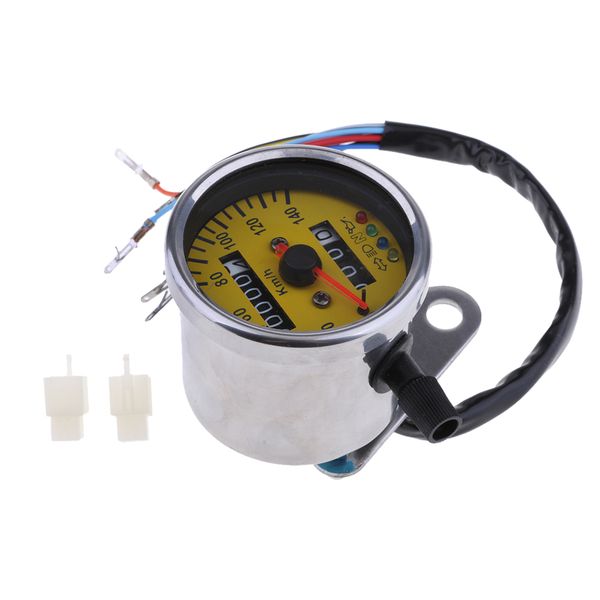 60mm yellow face mechanical motorcycle led speedometer gauge with indicator
60mm yellow face mechanical motorcycle led speedometer gauge with indicator