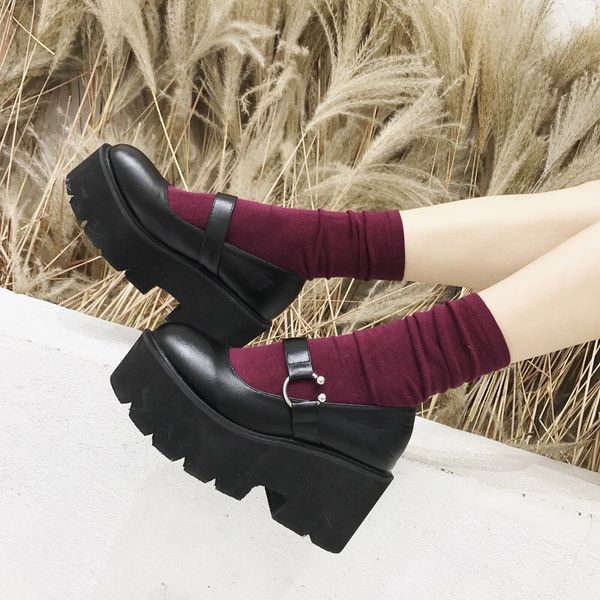 Girl Spring Autumn Pumps Women Shoes Sweet British Students High Heel Platform Wedges Lady Shoes Chunky Heel Leather Shoes, Black
Girl Spring Autumn Pumps Women Shoes Sweet British Students High Heel Platform Wedges Lady Shoes Chunky Heel Leather Shoes, Black