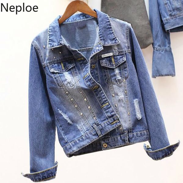 neploe hole jackets women autumn 2019 new turn-down collar long sleeve denim jacket korean causal ladies 43998, Black;brown
neploe hole jackets women autumn 2019 new turn-down collar long sleeve denim jacket korean causal ladies 43998, Black;brown