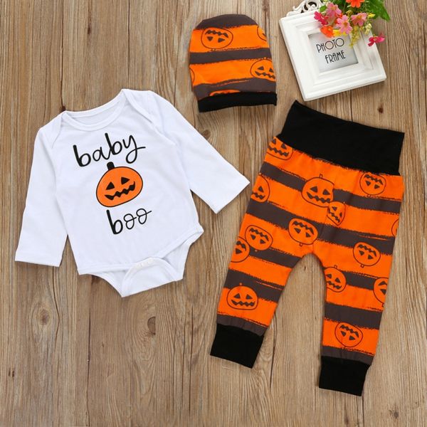 infantborns baby sweatshirt boys clothes halloween pumpkin print bodysuits+striped pants with hat suits 3pcs #e, White
infantborns baby sweatshirt boys clothes halloween pumpkin print bodysuits+striped pants with hat suits 3pcs #e, White