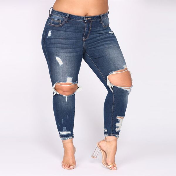 plus size hole denim fashion skinny stretch jeans pants pocket button mom jeans trousers zipper slim pants mujer @35, Blue
plus size hole denim fashion skinny stretch jeans pants pocket button mom jeans trousers zipper slim pants mujer @35, Blue