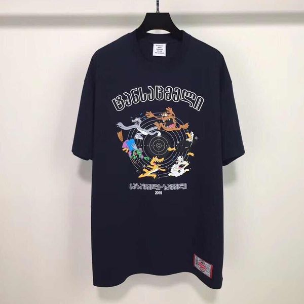 2019 luxury europe france vetements cartoon tshirt fashion mens designer t shirts women clothes casual cotton tee top, White;black
2019 luxury europe france vetements cartoon tshirt fashion mens designer t shirts women clothes casual cotton tee top, White;black