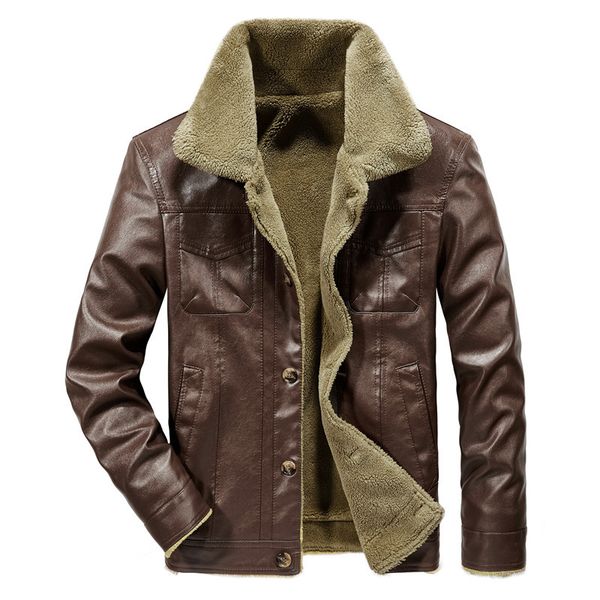 men's jackets leather winter fleece thick men turn down collar coats fashion pocket outerwear clothing plus size 5xl 6xl, Black;brown
men's jackets leather winter fleece thick men turn down collar coats fashion pocket outerwear clothing plus size 5xl 6xl, Black;brown