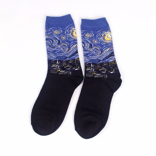 male socks oil funny sock van gogh mural world famous painting series fashion retro women new personality art sock men's underwear, Black
male socks oil funny sock van gogh mural world famous painting series fashion retro women new personality art sock men's underwear, Black