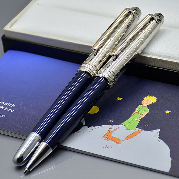 

limited edition little prince dark blue resin roller ball pen pen ballpoint pen fountain pens school office supplies with mb serial number, Blue;orange