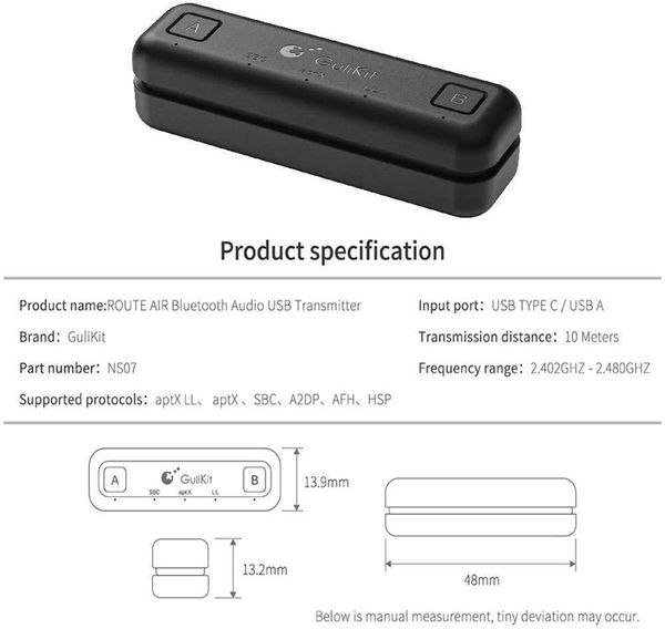 route воздуха переключатель bluetooth адаптер беспроводной аудио передатчик ж / aptx low latency совместимый для nintendo переключатель пере
route воздуха переключатель bluetooth адаптер беспроводной аудио передатчик ж / aptx low latency совместимый для nintendo переключатель пере