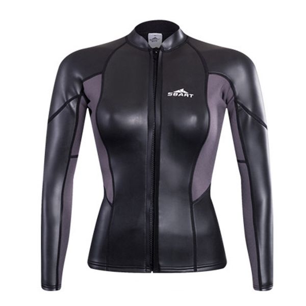 sbart women's 2mm neoprene wetsuit cool black long sleeve diving suit shirt front zipper ladies scuba surf wet suits top
sbart women's 2mm neoprene wetsuit cool black long sleeve diving suit shirt front zipper ladies scuba surf wet suits top