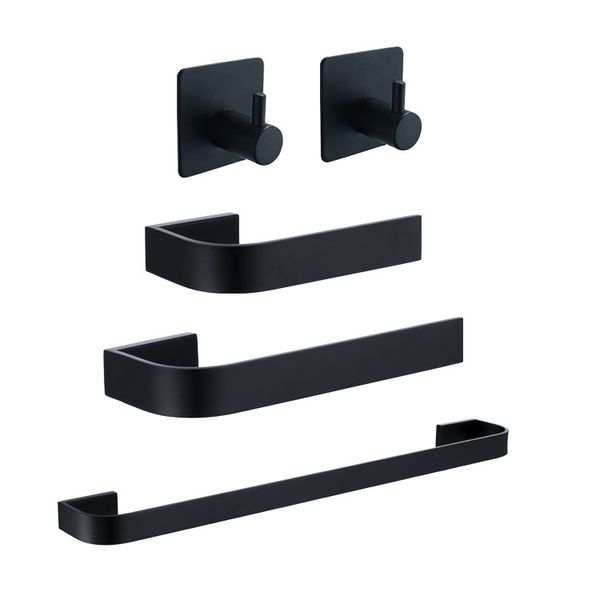 304 stainless steel bathroom accessories set matte black towel holder wall toilet roll paper holder , adhesive robe hook
304 stainless steel bathroom accessories set matte black towel holder wall toilet roll paper holder , adhesive robe hook