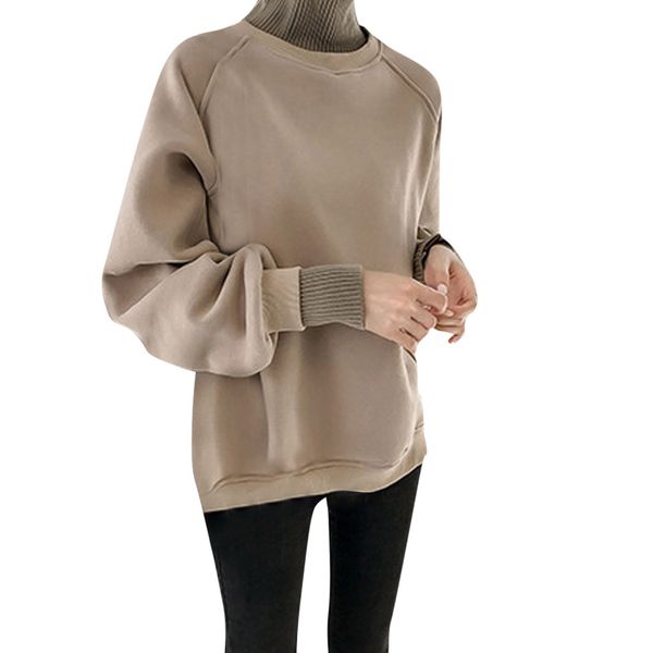 high collar casual thicker cashmere sweatshirt solid color long sleeve sweatshirt fashion winter women kapturem, Black
high collar casual thicker cashmere sweatshirt solid color long sleeve sweatshirt fashion winter women kapturem, Black