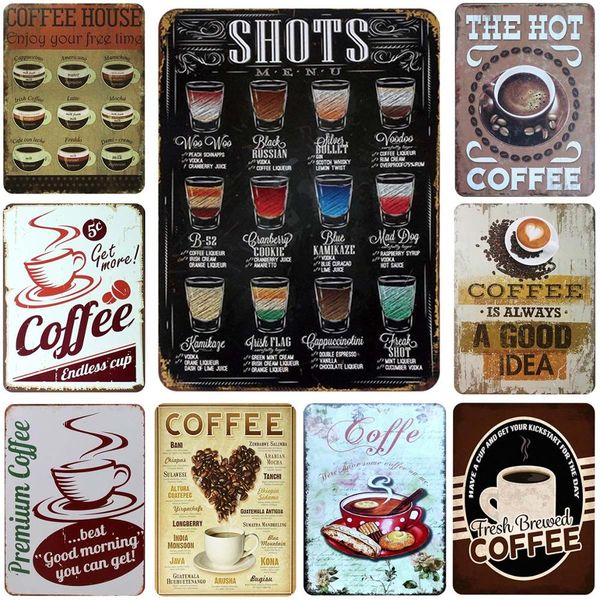 metal sign poster 20x30cm coffee menu vintage cafe tin sign retro metal plate painting classical iron picture wall decoration
metal sign poster 20x30cm coffee menu vintage cafe tin sign retro metal plate painting classical iron picture wall decoration