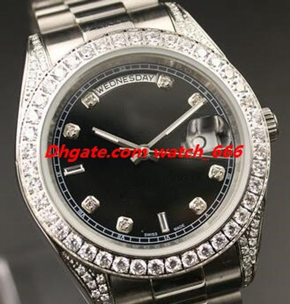 new version fashion men watch 40mm black diamond dial bezel silver steel bracelet date automatic luxury wristwatch ing, Slivery;brown
new version fashion men watch 40mm black diamond dial bezel silver steel bracelet date automatic luxury wristwatch ing, Slivery;brown