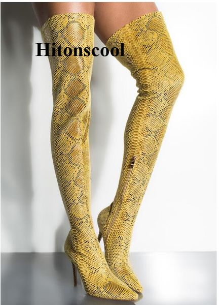 yellow snakeskin over the knee boots women pointed toe high heels winter ladies shoes woman thigh high stilettos boots, Black
yellow snakeskin over the knee boots women pointed toe high heels winter ladies shoes woman thigh high stilettos boots, Black
