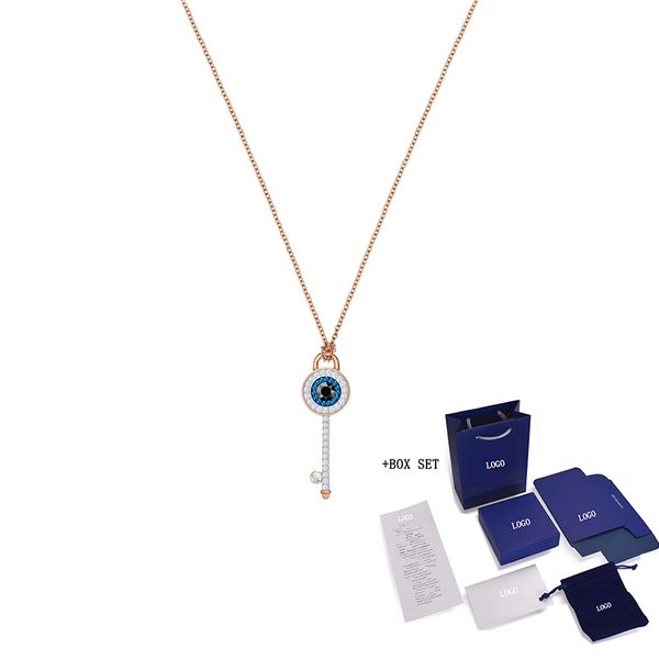other fashion swa symbolic evil eye pendant romantic female necklace girlfriend gift rose gold crystal women, Silver
other fashion swa symbolic evil eye pendant romantic female necklace girlfriend gift rose gold crystal women, Silver