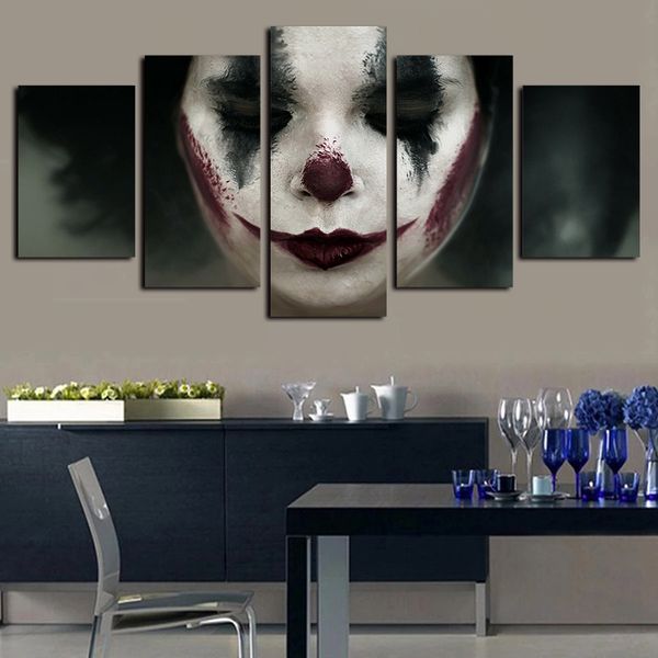 5 panels sad clown painting artworks canvas wall art for home decor abstract poster canvas print oil painting
5 panels sad clown painting artworks canvas wall art for home decor abstract poster canvas print oil painting