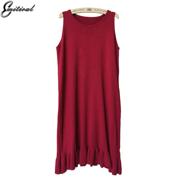 2017 autumn winter women sweaters and pullovers long wool sweater knitted dress vest sleeveless ruffles o neck, Black;white
2017 autumn winter women sweaters and pullovers long wool sweater knitted dress vest sleeveless ruffles o neck, Black;white