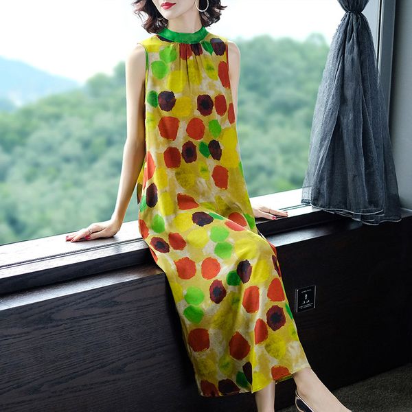 vestidos summer dress women fashion dot print dress ladies dresses plus size silk robe elegant long stand collar women, Black;gray
vestidos summer dress women fashion dot print dress ladies dresses plus size silk robe elegant long stand collar women, Black;gray