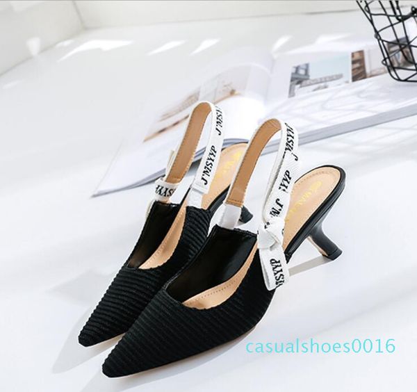 stylish bow knots ladies pumps sandals pointed letters fashion cats heels back empty women's slingback pumps shoes c16, Black
stylish bow knots ladies pumps sandals pointed letters fashion cats heels back empty women's slingback pumps shoes c16, Black