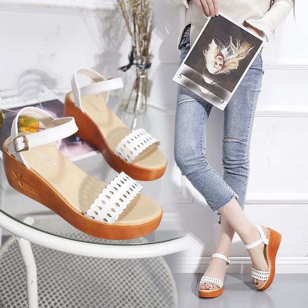 2019 women's sandals summer fashion ladies shoes wedges hollow out beach sandal roman shoes high heel platform casual shoes new, Black
2019 women's sandals summer fashion ladies shoes wedges hollow out beach sandal roman shoes high heel platform casual shoes new, Black