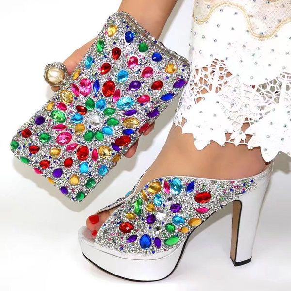 colorful big crystal handbag matching shoes set african silver women pumps and bag set for dress s831,heel 12cm, Black
colorful big crystal handbag matching shoes set african silver women pumps and bag set for dress s831,heel 12cm, Black