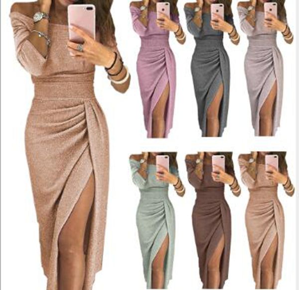wholesale new summer women's models ladies bag hip slits collar dress bright crystal dress skirt dinner dress, Black;gray
wholesale new summer women's models ladies bag hip slits collar dress bright crystal dress skirt dinner dress, Black;gray