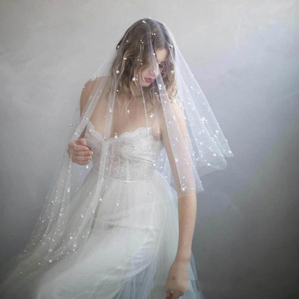 1.2meter long veil lace applique cathedral length white ivory wedding pearls bride veils bridal hair with comb new arrival, Black