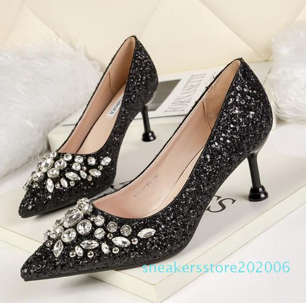 glitter prom shoes red silver gold pointed kitten heel pumps bridal wedding shoes luxury women designer shoes size 34 to 40 06s, Black
glitter prom shoes red silver gold pointed kitten heel pumps bridal wedding shoes luxury women designer shoes size 34 to 40 06s, Black