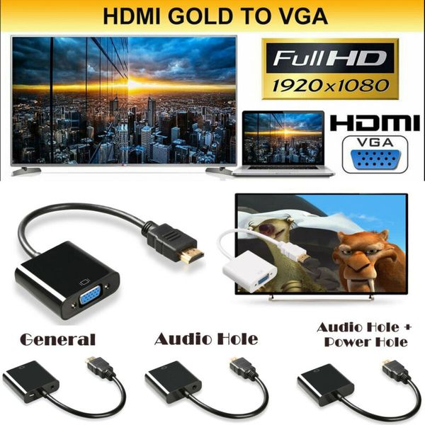 

1080p hdmi мђжина к vga женкий видео кабел нђѬ конвеѬеѬ ађдио адапеѬ дл пк монио