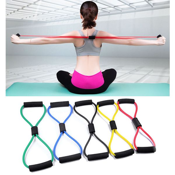 yoga fitness resistance 8 word chest expander rope workout muscle fitness rubber elastic bands sports exercise equipment stretch
yoga fitness resistance 8 word chest expander rope workout muscle fitness rubber elastic bands sports exercise equipment stretch