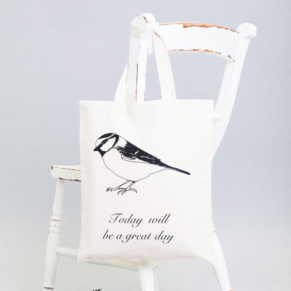 today will be a great day tote bags casual women reusable inspirational quote canvas bags retro bird print zippered shoulder bag
today will be a great day tote bags casual women reusable inspirational quote canvas bags retro bird print zippered shoulder bag