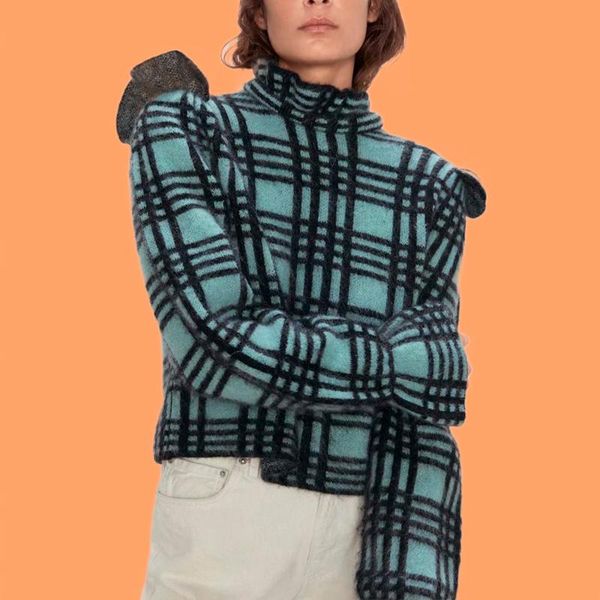 new women's black green plaid turtleneck pull slim mohair soft comfortable sweater female knitted sweaters, White;black
new women's black green plaid turtleneck pull slim mohair soft comfortable sweater female knitted sweaters, White;black