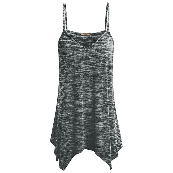 3 colors women summer v neck irregular hem loose tanks halter sling long tanks plus size l-5xl, White
3 colors women summer v neck irregular hem loose tanks halter sling long tanks plus size l-5xl, White