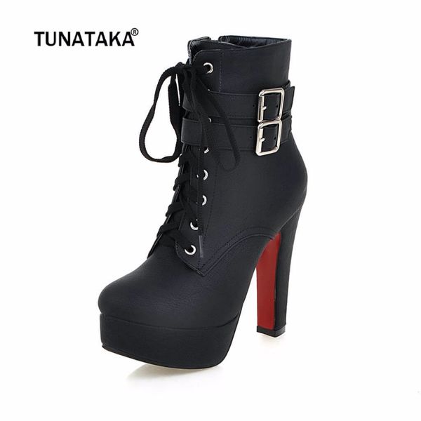 women winter platform square high heel ankle boots fashion lace up buckle round toe shoes women brown beige yellow black
women winter platform square high heel ankle boots fashion lace up buckle round toe shoes women brown beige yellow black