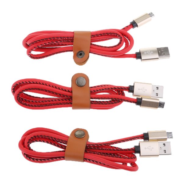 3x usb to micro usb data cable (3.3ft), pu leather fast charging cords for samsung galaxy, pixel, lg, one plus 
3x usb to micro usb data cable (3.3ft), pu leather fast charging cords for samsung galaxy, pixel, lg, one plus