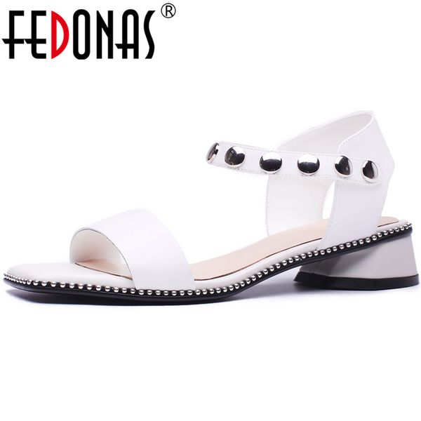 fedonas metal decoration genuine leather women sandals peep toe thick heels pumps 2020 summer concise party dancing shoes woman, Black
fedonas metal decoration genuine leather women sandals peep toe thick heels pumps 2020 summer concise party dancing shoes woman, Black