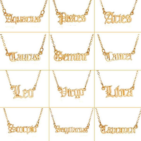 12 constellation leo gold color letter alphabet chain necklaces zodiac sign pendants necklaces for women jewelry birthday gift, Silver
12 constellation leo gold color letter alphabet chain necklaces zodiac sign pendants necklaces for women jewelry birthday gift, Silver