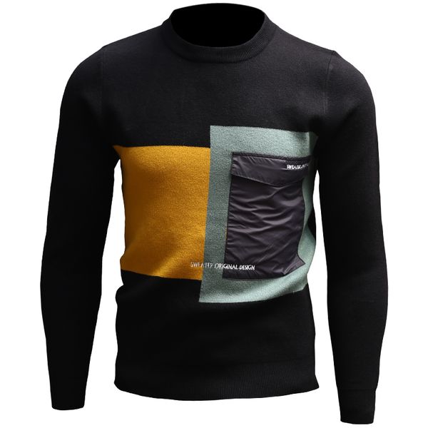new pocket sweater men autumn winter thick warm mens sweaters casual patchwork o-neck pullover men wool knitwear, White;black
new pocket sweater men autumn winter thick warm mens sweaters casual patchwork o-neck pullover men wool knitwear, White;black