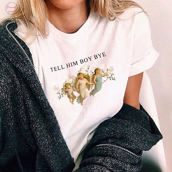 tell him boy bye t shirt women personality tees three angels print aesthetic t shirt tumblr cute 90s girls graphictee, White
tell him boy bye t shirt women personality tees three angels print aesthetic t shirt tumblr cute 90s girls graphictee, White