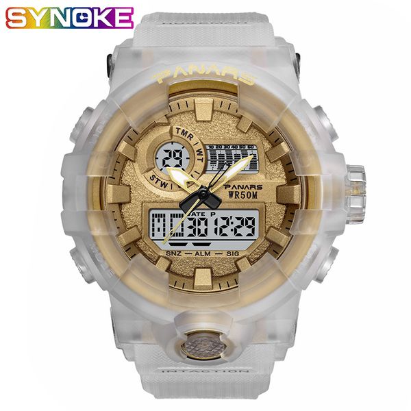 panars white gold men digital watch sports watches men's watch led 5bar waterproof double display chronograph electronic clock, Slivery;brown 
panars white gold men digital watch sports watches men's watch led 5bar waterproof double display chronograph electronic clock, Slivery;brown