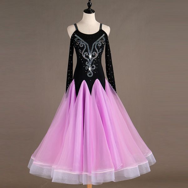 long sleeve ballroom dance competition dresses woman girl standard ballroom dress waltz dress dance dresses, Black;red
long sleeve ballroom dance competition dresses woman girl standard ballroom dress waltz dress dance dresses, Black;red