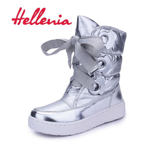 hellenia new winter snow boots for girls fashion children' shoes flat warm lace up plush casual boots silver size 36-39, Black;grey
hellenia new winter snow boots for girls fashion children' shoes flat warm lace up plush casual boots silver size 36-39, Black;grey