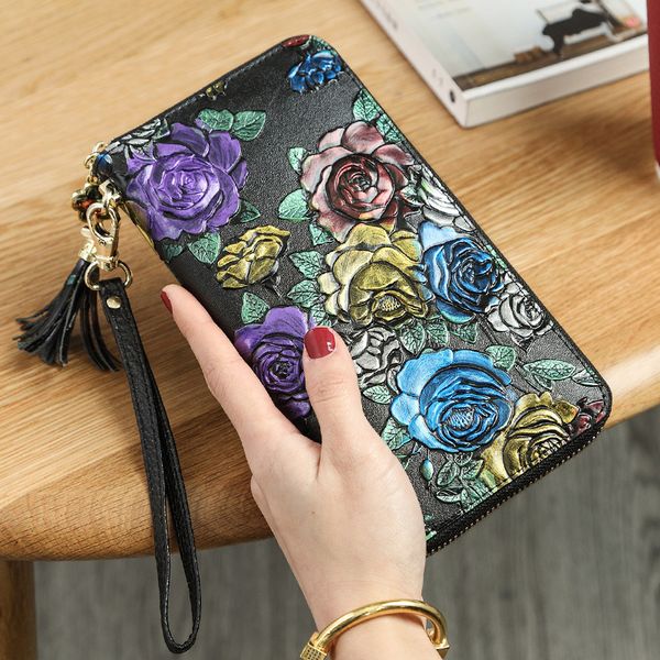 ladies genuine leather wallet women fashion rose flower wallets coin purse 2018 female tassel clutch cowhide long zipper wallet y190701, Red;black
ladies genuine leather wallet women fashion rose flower wallets coin purse 2018 female tassel clutch cowhide long zipper wallet y190701, Red;black