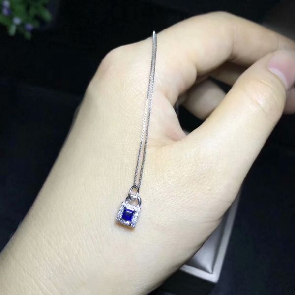 natural blue sapphire gem pendant s925 silver natural gemstone pendant necklace trendy lovely lock square women fine jewelry
natural blue sapphire gem pendant s925 silver natural gemstone pendant necklace trendy lovely lock square women fine jewelry