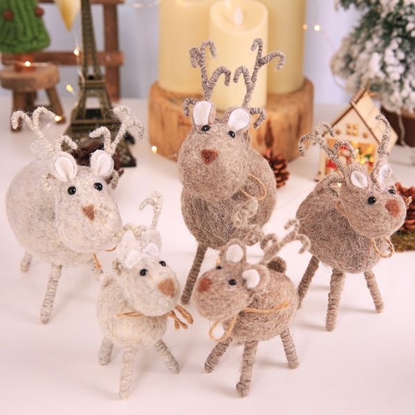 christmas wool felt deer ornaments handmade deer shaped dolls diy christmas tree decoration hanging ornament festival supplies 
christmas wool felt deer ornaments handmade deer shaped dolls diy christmas tree decoration hanging ornament festival supplies