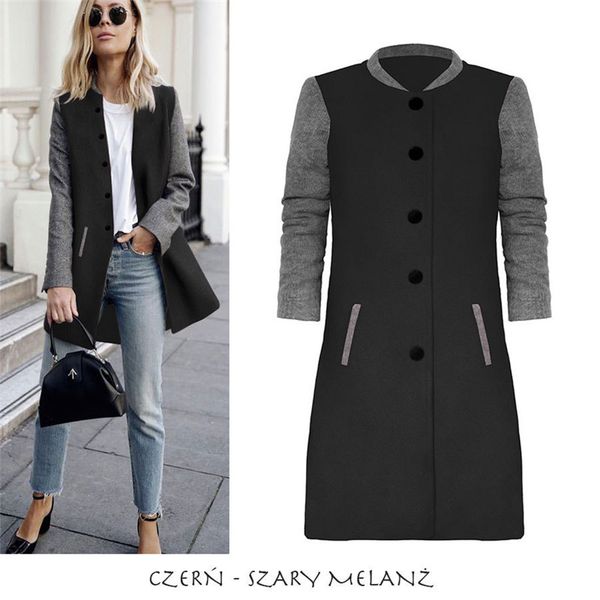 new winter american patchwork color large womens coats designer length casual apparel outerwear european fashion jackets ladies and tfwqh, Black
new winter american patchwork color large womens coats designer length casual apparel outerwear european fashion jackets ladies and tfwqh, Black