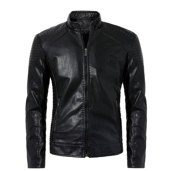 2019 autumn and winter men plus velvet leather coat casual leather coat-stand collar biker jacket large size men's wear, Black
2019 autumn and winter men plus velvet leather coat casual leather coat-stand collar biker jacket large size men's wear, Black